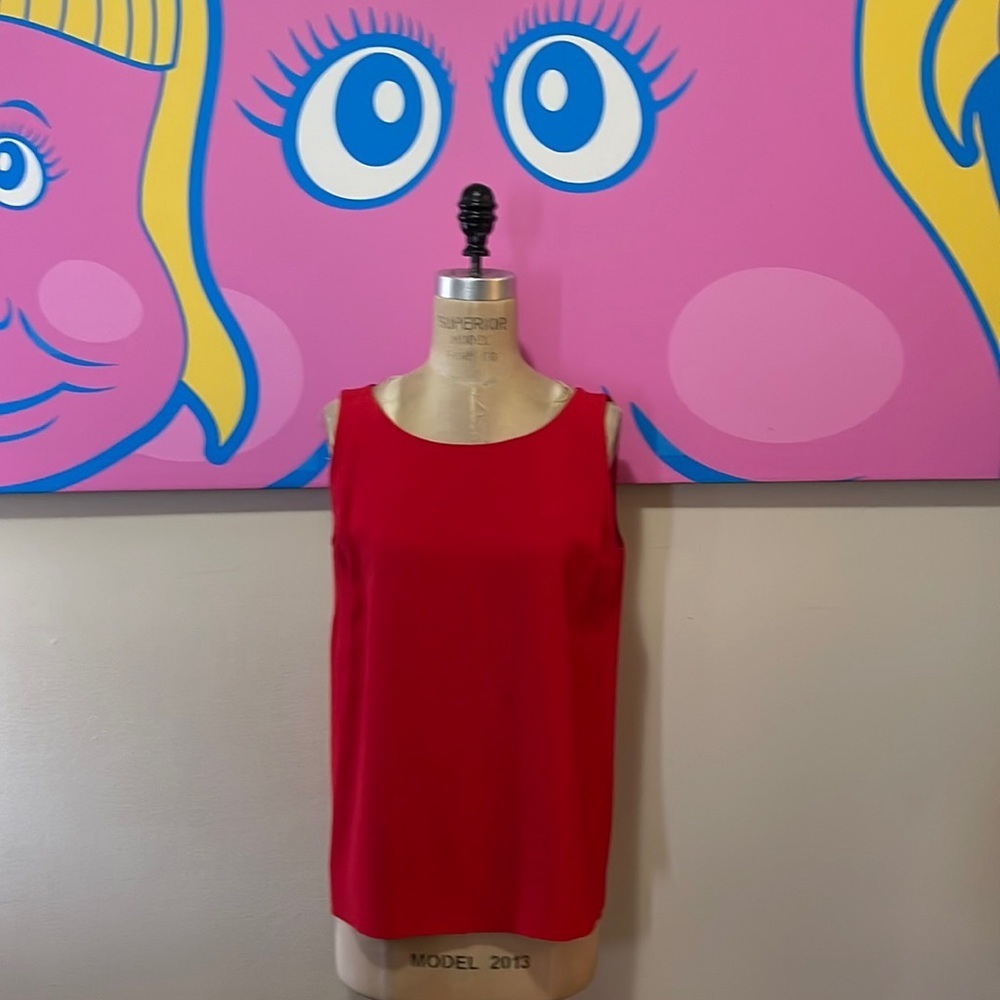 Moschino Red Sleeveless Blouse Cruise Me Baby